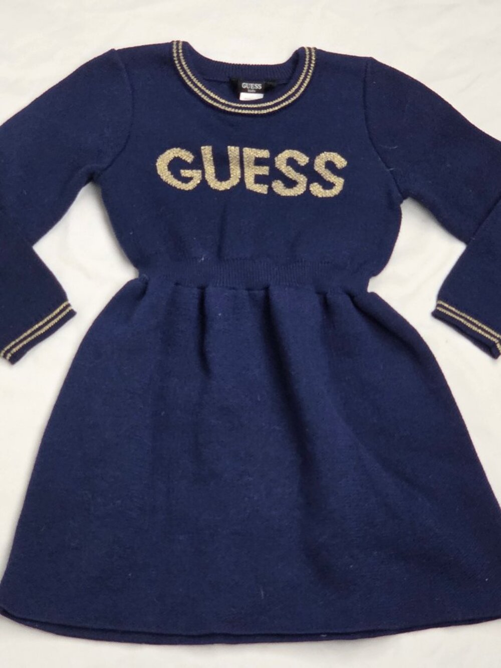Guess girls' navy blue knit sweater dress size 3T